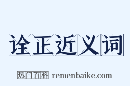 诠正近义词是什么意思的图片